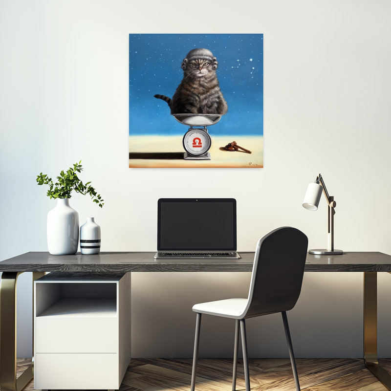 Libra, art urbain contemporain pour chat, H 18 po x l 18 po