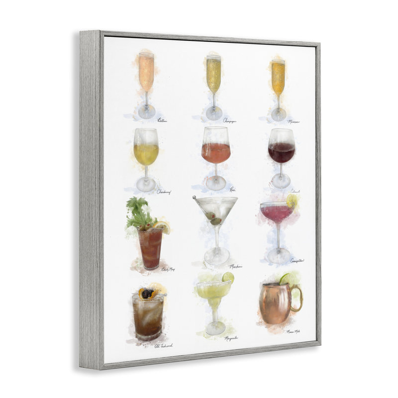 Giclée encadrée de doux cocktails artisanaux, design par Matthew Piotrowicz, Estampe numérique Farmhouse, H 20 po x l 16 po
