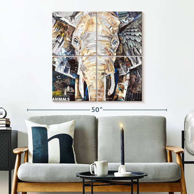 Éléphants Brampt, H 32 po x l 32 po