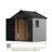 Beige Resin Storage Shed With Led Light-106239356