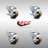 High Temp Phenolic Swivel Bolt Hole Caster Set with Brake