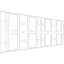 36.25'' H x 94.5'' W x 0.38'' D Expanded Cellular PVC Wainscot Panelling