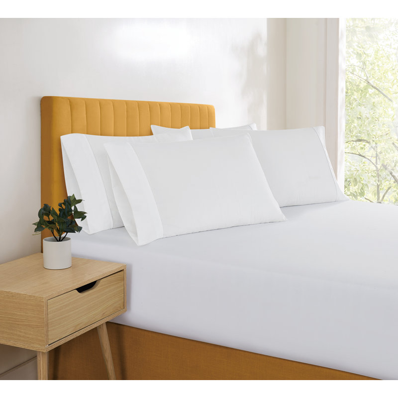 Simmons Essential Microfiber Brushed Pillow Cases, Standard, White