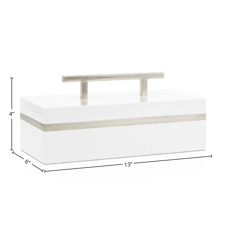 Blair Box, White and Silver (Single)