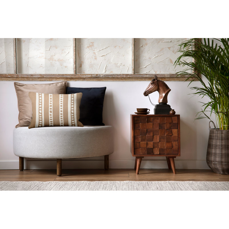Housse et insert de coussin rectangulaire intérieur / extérieur en mélange de polyester / polyester Ikom, Beige
