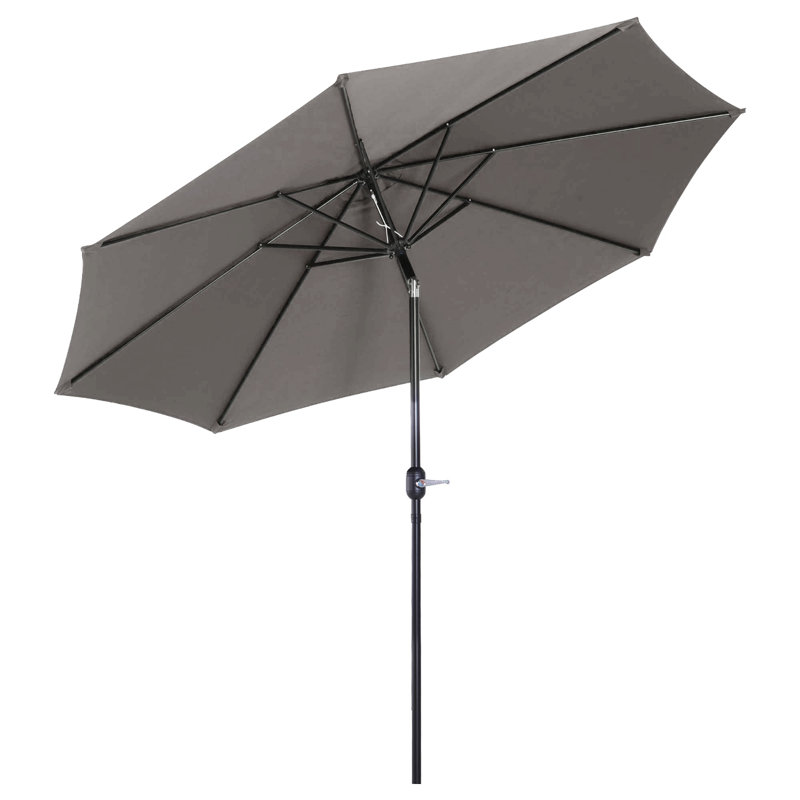 Midwest 295cm Tilt Market Parasol, Light Grey
