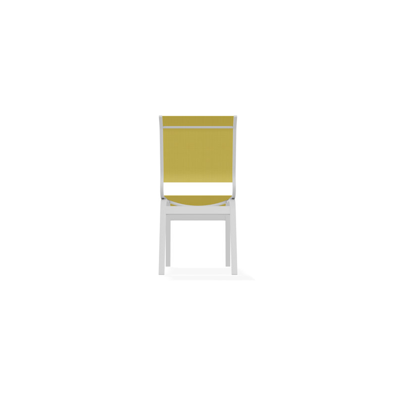 Aruba II Outdoor Dining Chair, White, Yellow
