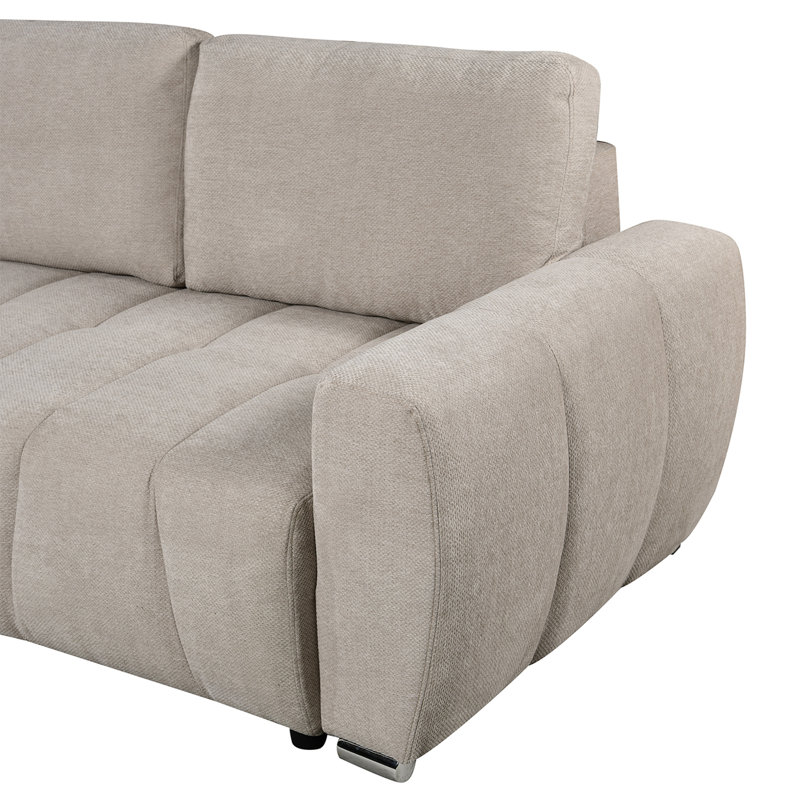 Charolyn 3 Seater Sofa Bed, Beige