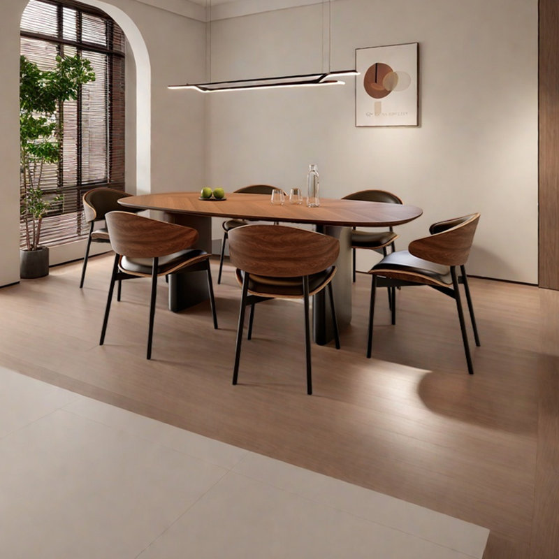 Table de salle à manger de style médiéval, H 29,52 po x L 62,99 po x l 31,49 po