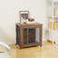 Caisse pour chien robuste et robuste, structure en acier, style bois moderne