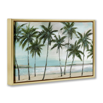 Palms in A Row Coastal Floating Frame, design by Lorenzo Collective
