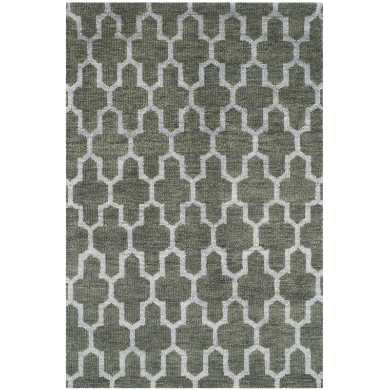 Geometric Hand Woven Area Rug, Rectangle 122 x 183cm