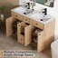 Base de meuble-lavabo autoportant à double cuve 48 po Farmhouse-120720932