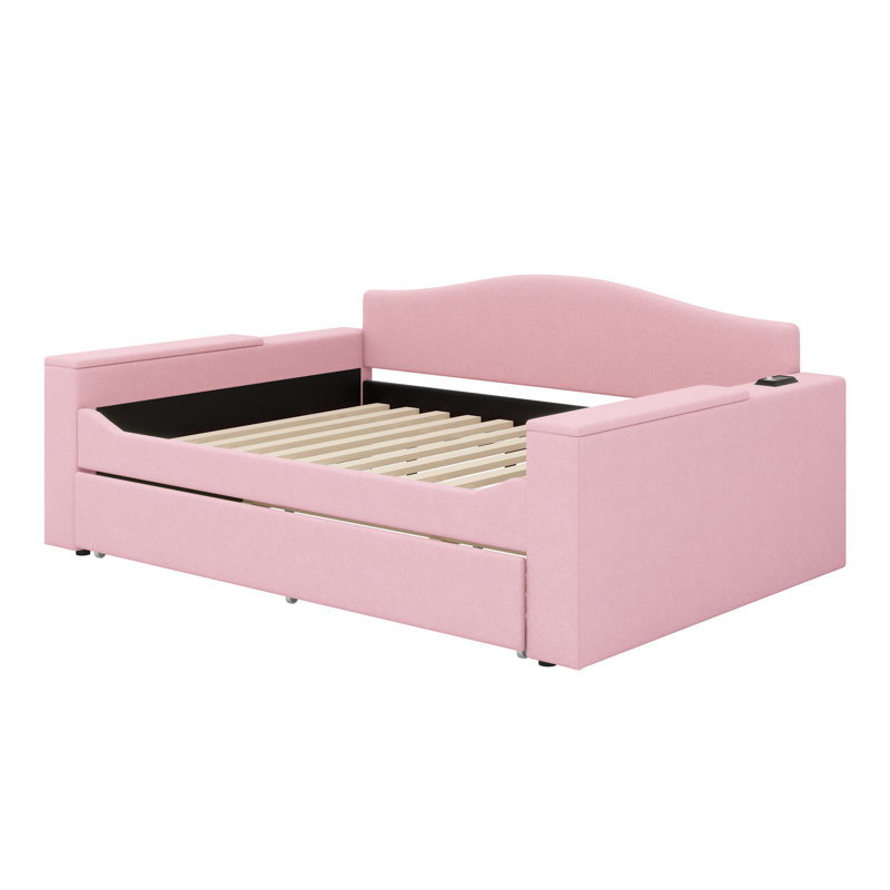 Upholstered Daybed, Pink, Twin