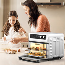 Total Chef 4-Slice Natural Convection Toaster Oven, Fits a 9 Inch Pizza,  Compact Countertop Oven, 30 Minute Timer, 200-450F (93-232C) Temperature