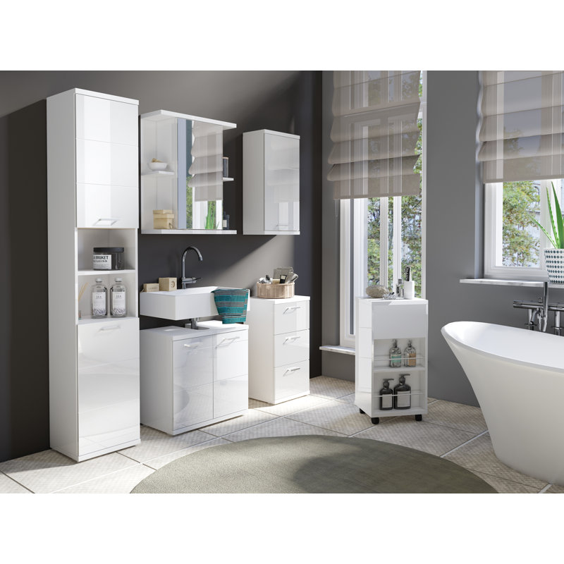 Pegues Bathroom Cabinet, White