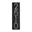 Floating Stand-Off 4-Number Vertical Sign, Black /W/ Silver Modern Font Numbers-105269944