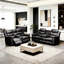 Housse inclinable extensible, fauteuil inclinable noir à 5 places avec console centrale et porte-gobelets, stable pour des housses de repos confortables, conception à deux niveaux orientée confort