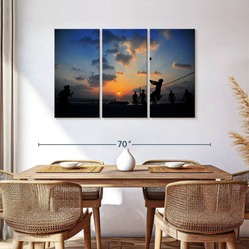 Silhouette de Gillard Beach Volleyball, H 36 po x l 57 po