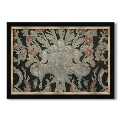 Hanging (Printed Textile), c. 18th Century-Custom Framed Canvas