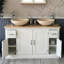 Bussell 1230mm Double Bathroom Vanity with Vessel Stone Basin
