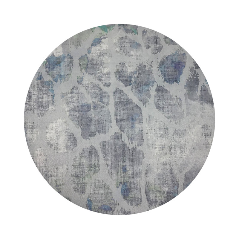 Giraffe Holiday Vegan Leather Round Coasters, Opulence