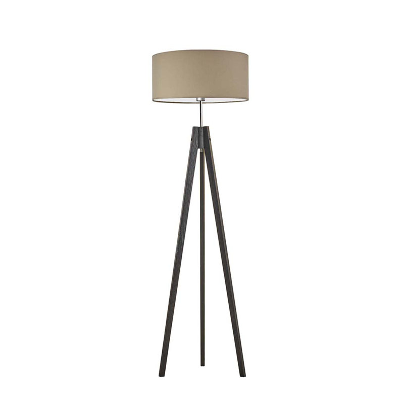 Arbutis 138cm Tripod Floor Lamp, Tan, Black