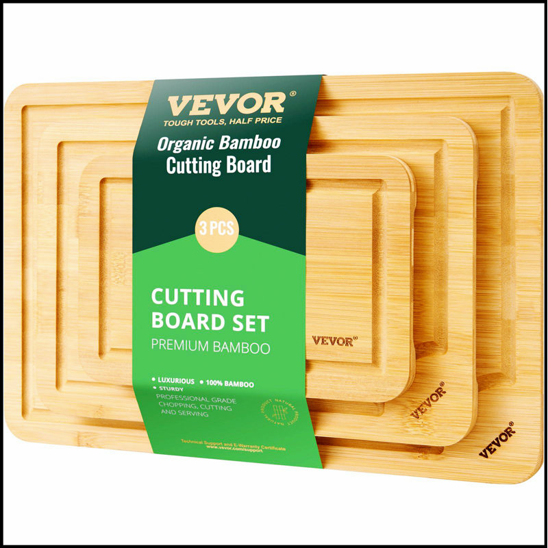 Planche à découper en bambou avec poignée intégrée, durable et polyvalente pour toutes les tâches de cuisine