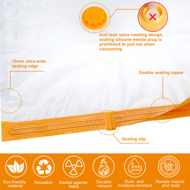 20 Vacuum Storage Bags (5 Jumbo/5 Large/5 Medium/5 Small)