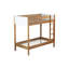 Lit simple au-dessus d'un lit superposé - revêtu de tissu, structure en bois d'hévéa, garde-corps sécurisés, solution de rangement sous le lit en molleton, base en bois d'hévéa, garde-corps pour,