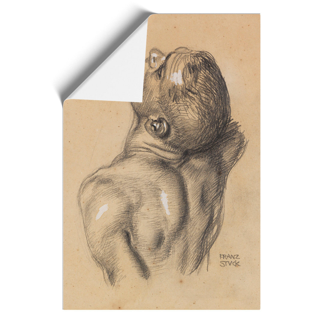 Sketch of a Man by Franz von Stuck - Frameless Print