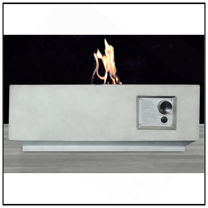 Durable Fiber Reinforced Concrete Propane/Natural Gas Fire Pit Table