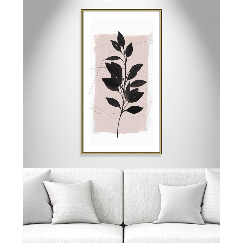 «Ramie I» par Isabelle Z - reproduction d'art, H 45,5 po x l 25,5 po x P 0,88 po, Papier encadré doré