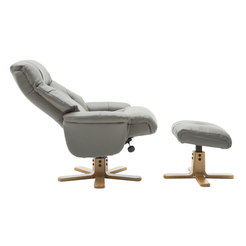 Billings 80cm Wide Swivel Standard Recliner, Grey