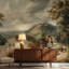 Château, papier peint paysage, rivière, décoration murale traditionnelle-1682515404-1682515405