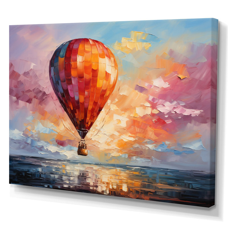 «Colorful Airballoon Views I», reproduction sur toile, Toile tendue, H 24 po x l 32 po x P 1 po