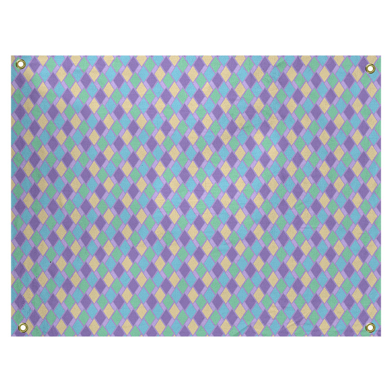 Tapisserie «Avicia Retro Diamonds» par Katelyn Elizabeth, Intérieur / extérieur, H 51,5 po x l 60,5 po