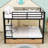 Kendry Full Over Full Size Metal Bunk Bed with 2 Drawers and Ladder