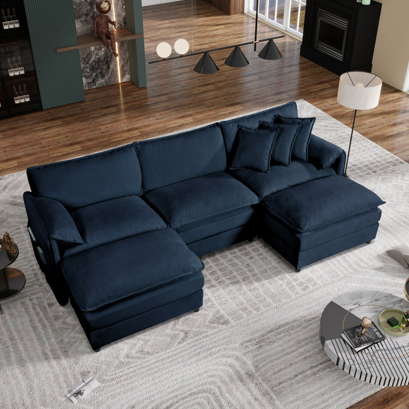 Canapés modernes spacieux, confort chenille, agencement de salon polyvalent