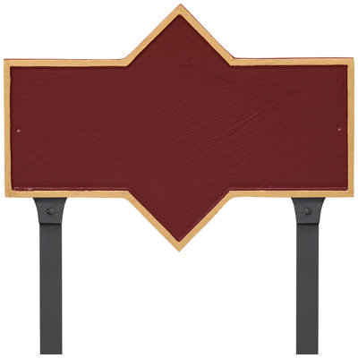 Plaque d'adresse rectangulaire avec piquet de jardin Piedmont