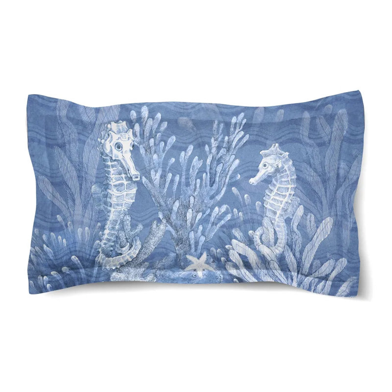 Taie d'édredon standard Laural Home Ocean Wave, Taie décorative de très grande taille