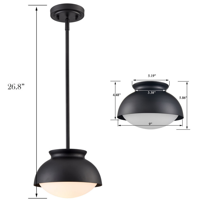 Nicolis 1 - Light Dome Pendant, Matte Black