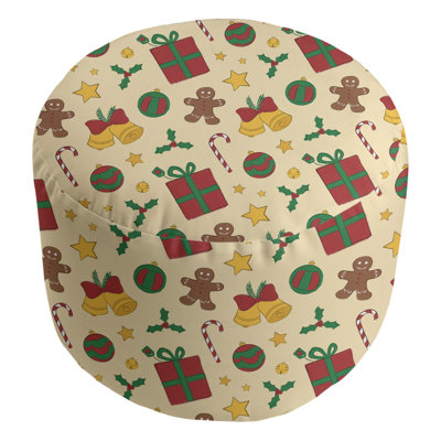 Pouf rond de 20,5 po de largeur