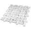 Carreau de mosaïque en marbre poli Carrara 12,01 po x 12,01 po Carrara Dot-70208075