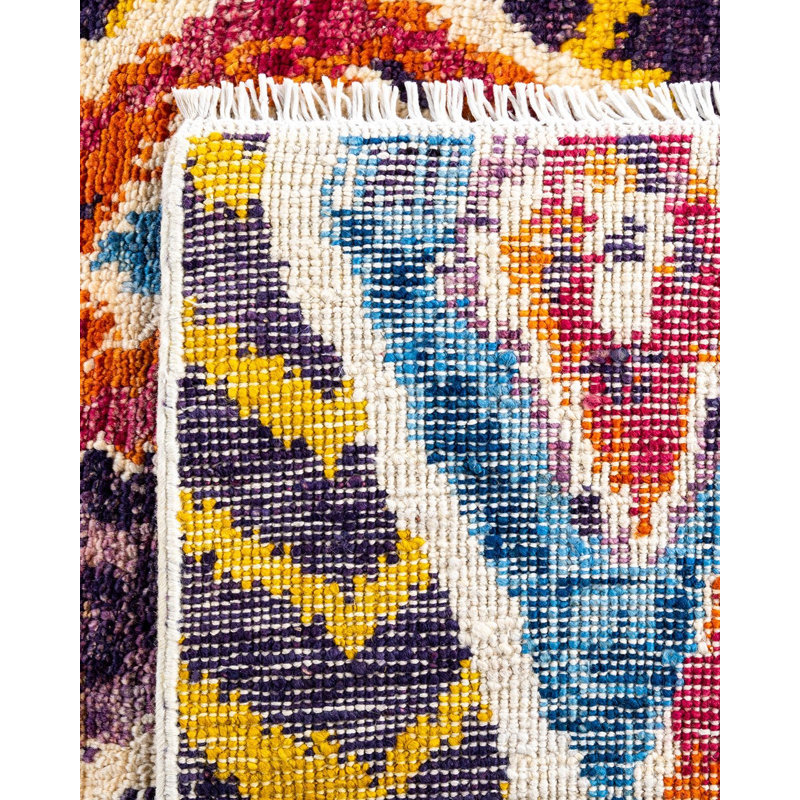 Contemporary One-of-a-Kind Rectangle 7'10" X 10'4" Hand Knotted Area Rug