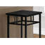 Table d'appoint, côté, bout, support à plante, carré, stratifié noir, métal noir, contemporain, moderne-922605646