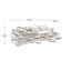 Canapé modulaire surdimensionné de 112 po en forme de L en chenille