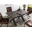 Solid Wood Top Metal Base Dining Table-64126013-64126009-64126017