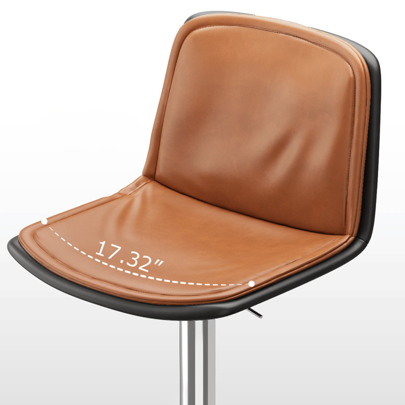 Chaise à dossier solide brun (ensemble de 4), 4