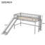 Lit simple mezzanine bas, gris et coulissant pour un lit de chambre à coucher luxueux avec délice amovible-1223049239-1223049224